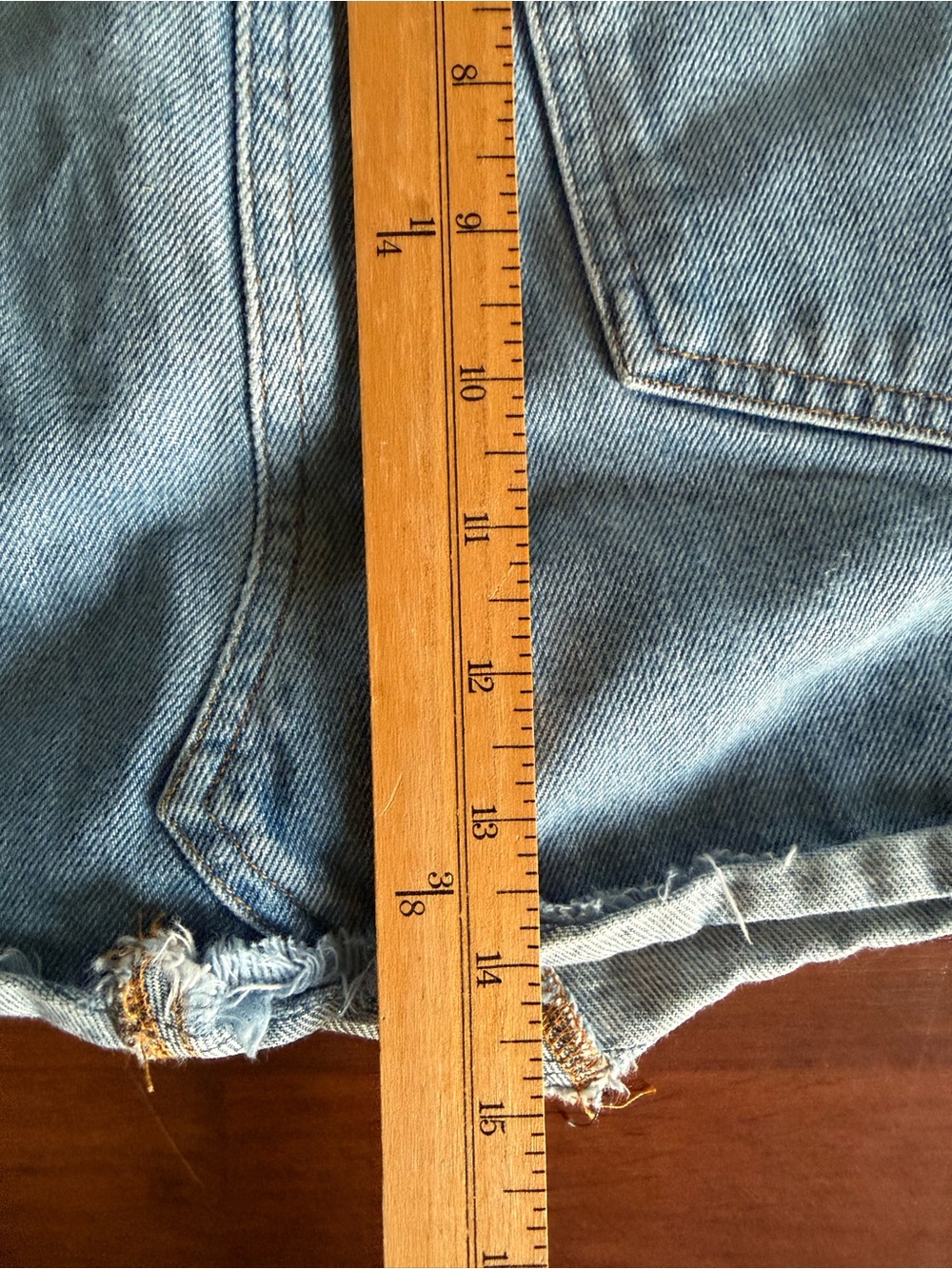 Agolde Light Wash Button-Fly Denim Skirt - Picture 6 of 7